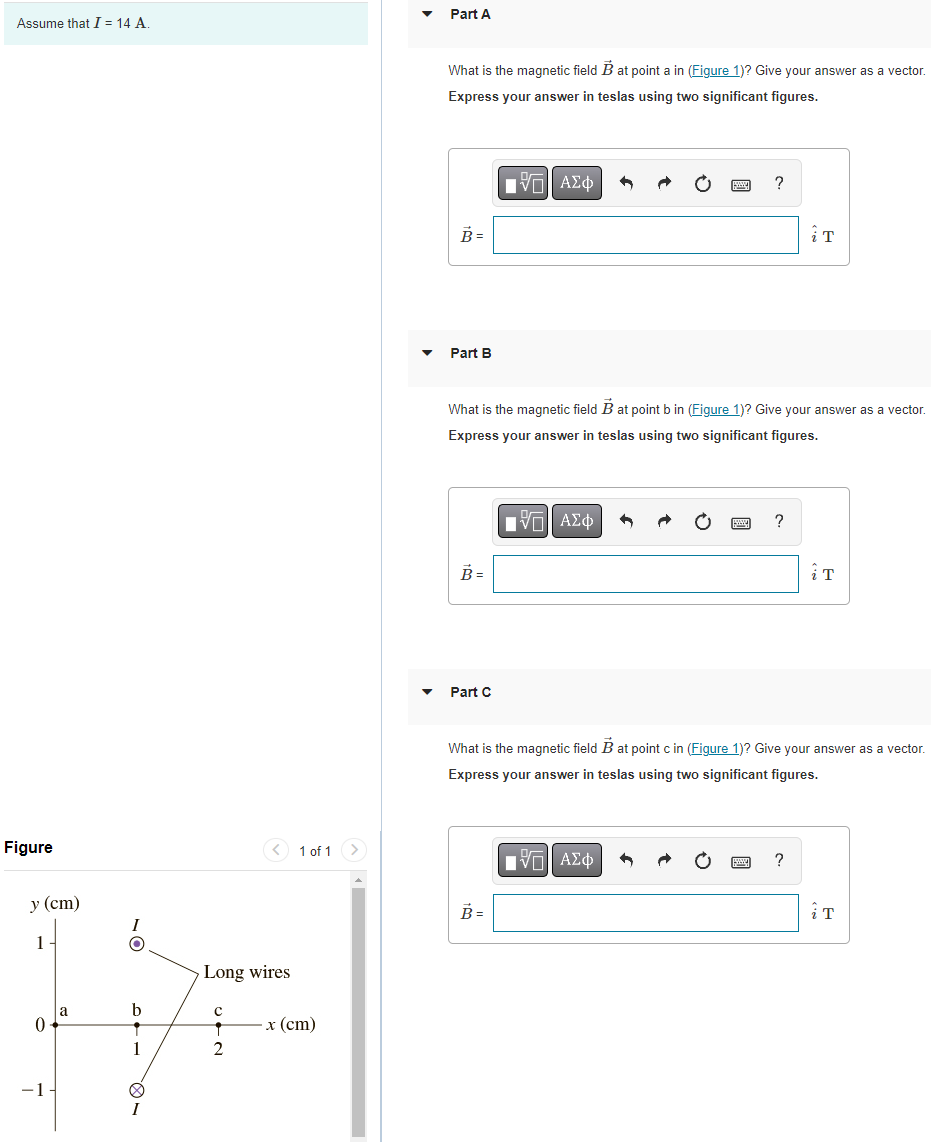 Solved I=14 A What is the magnetic field B at point a in | Chegg.com