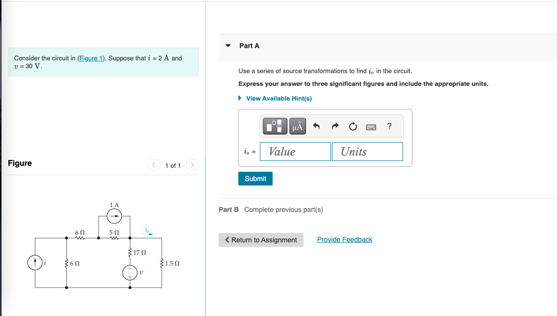 Solved Consider the circuit in (Figure 1). ﻿Suppose that \( | Chegg.com