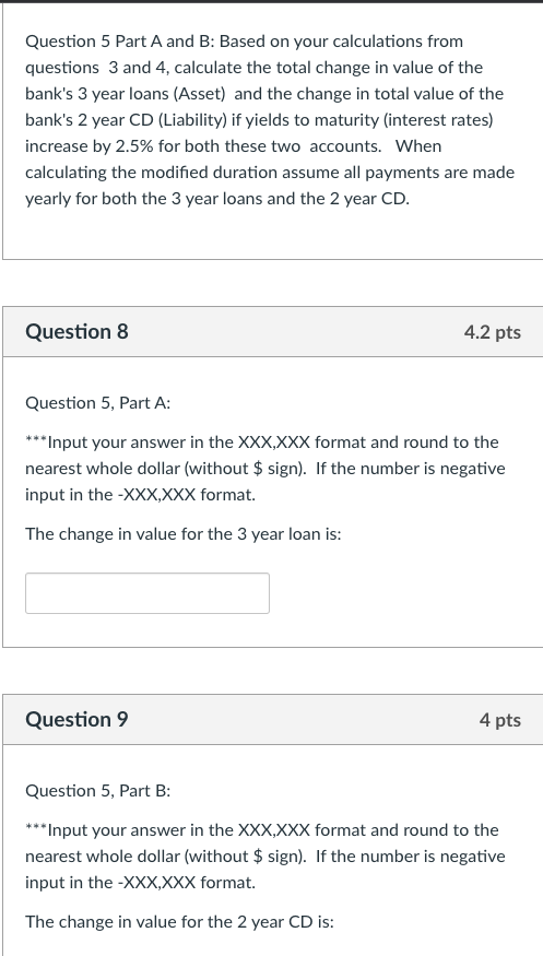 Solved Question 5 Part A and B: Based on your calculations | Chegg.com