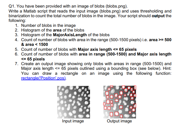Solved Use matlab image processing tool box and use matlab | Chegg.com