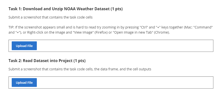 Solved Task 1: Download and Unzip NOAA Weather Dataset (1 | Chegg.com