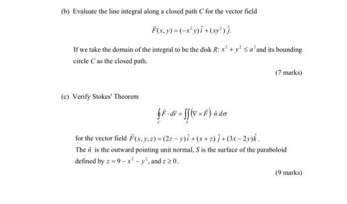 Solved b Evaluate the line integral along a closed path C