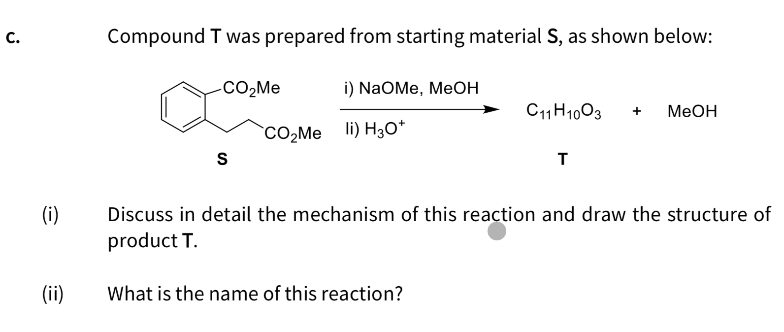 Compound T Solved Compound T was prepared from starting material S, as | Chegg.com
