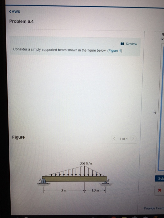 Solved HW6 Problem 6.4 I Review Consider a simply supported | Chegg.com