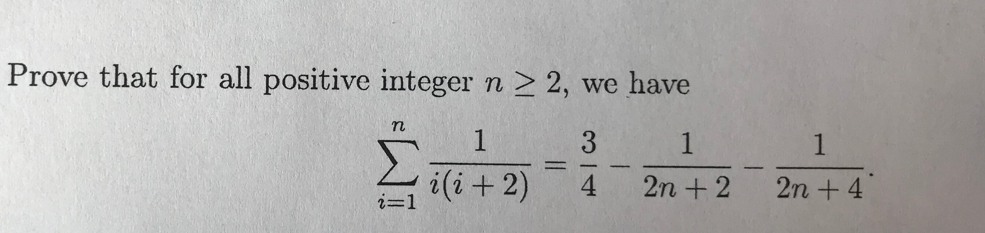 Solved Prove that for all positive integer n > 2, we have | Chegg.com