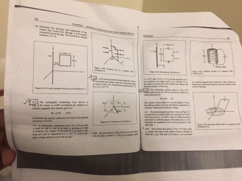 Solved 6.7 The rectangular conducting loop shown in FIg. | Chegg.com