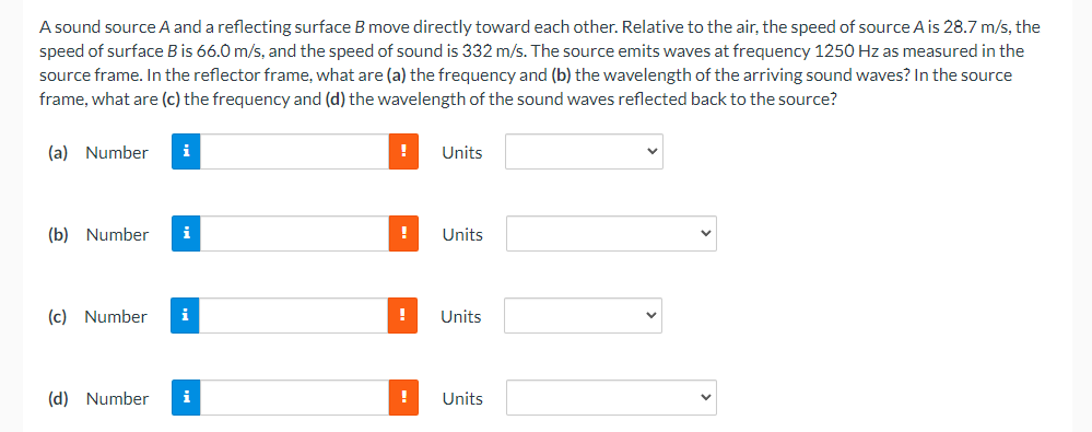 Solved A Sound Source A And A Reflecting Surface B Move | Chegg.com