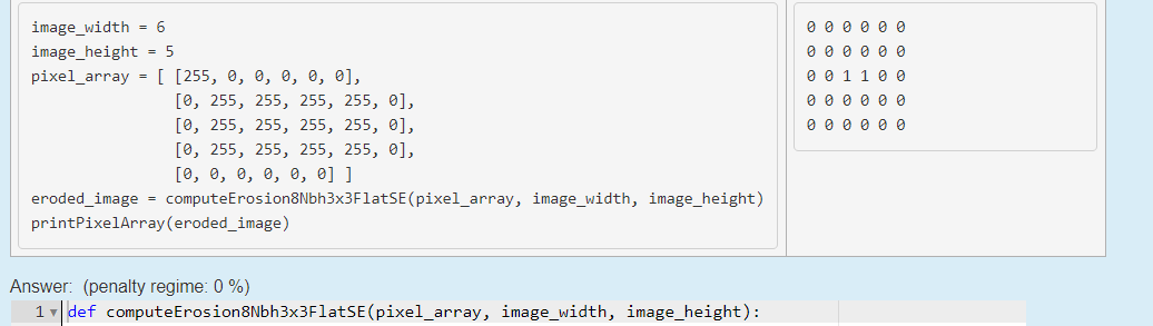 Given is a binary 8 bit input image in the form of a | Chegg.com