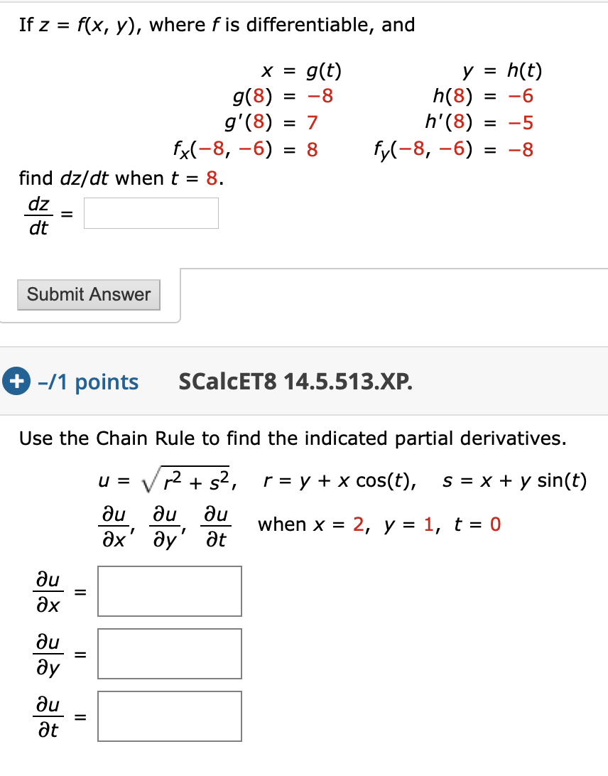 Solved If Z F X Y Where Fis Differentiable And X Chegg Com