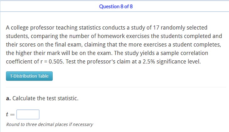 Solved A College Professor Teaching Statistics Conducts A | Chegg.com