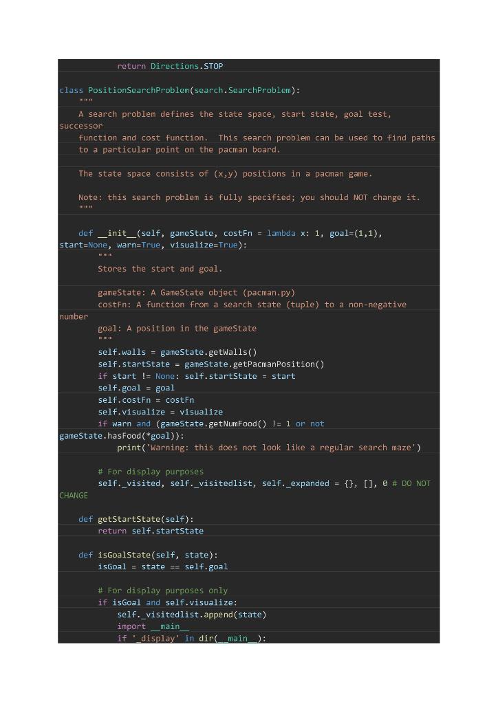 Solved N.B this is a pacman game sample program in | Chegg.com