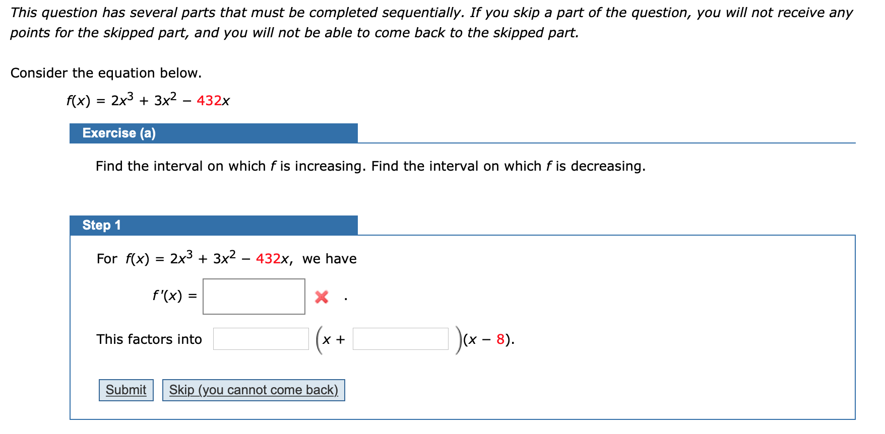 Solved This Question Has Several Parts That Must Be | Chegg.com