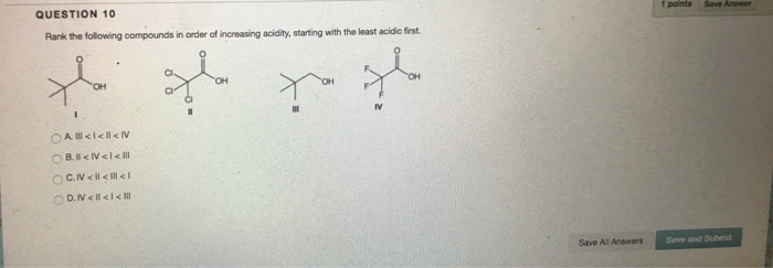 Solved Rank The Following Compounds In Order Of Increasing 4376