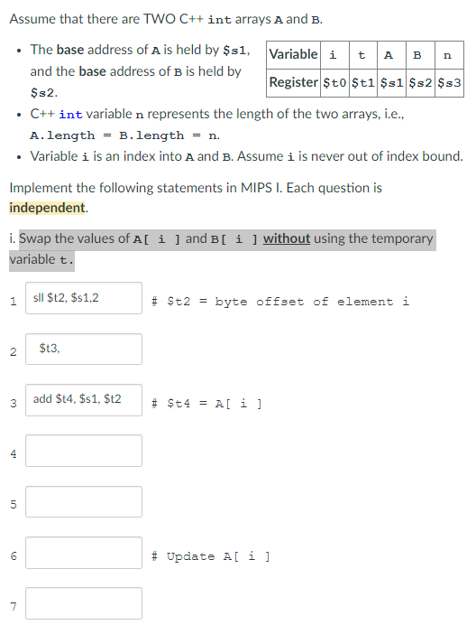 Solved B n . Assume that there are TWO C++ int arrays A and | Chegg.com