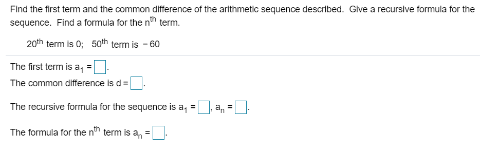 Solved Find the first term and the common difference of the | Chegg.com