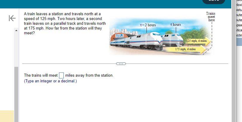 Solved A train leaves a station and travels north at a speed | Chegg.com