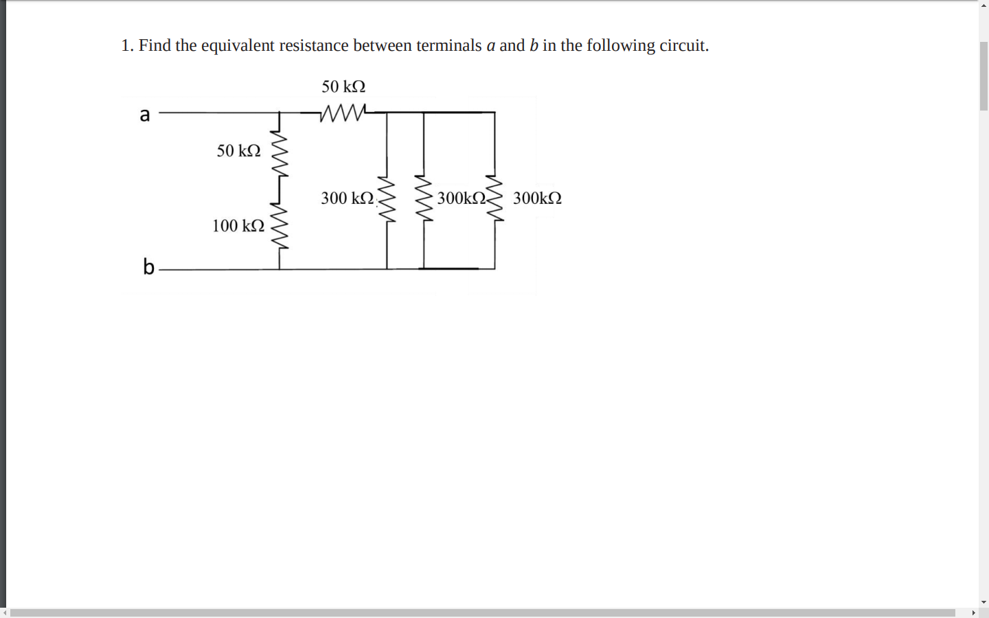 Solved 1. Find The Equivalent Resistance Between Terminals A | Chegg.com