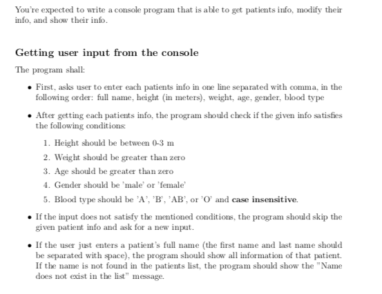 Solved You're expected to write a console program that is | Chegg.com