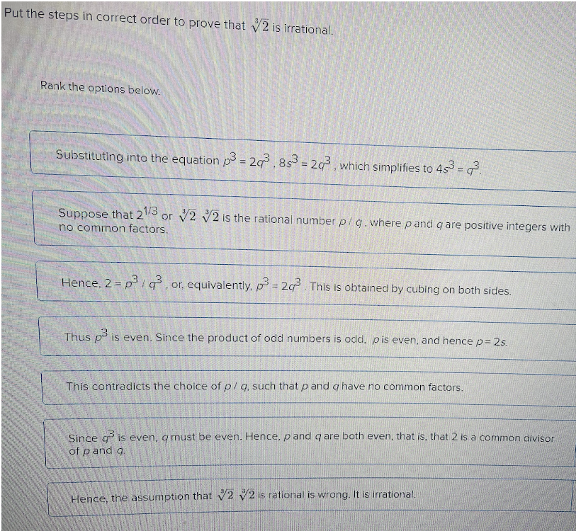 Solved Put the steps in correct order to prove that 32 is | Chegg.com