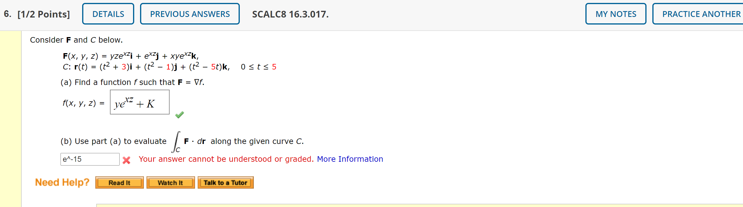 Solved Consider F And C Below F X Y Z Yzexzi Exzj Chegg Com