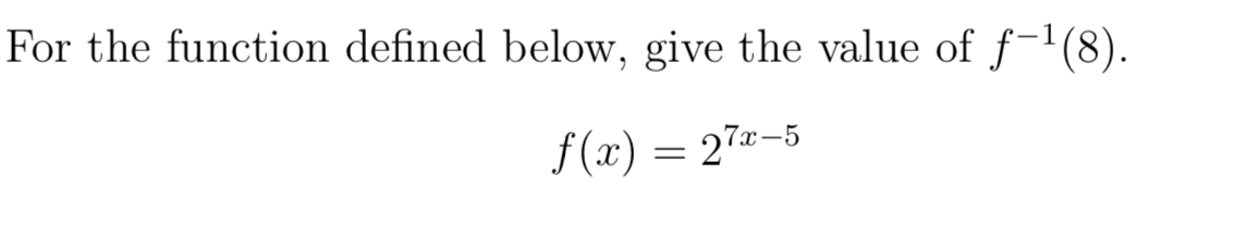 Solved For the function defined below, give the value of | Chegg.com