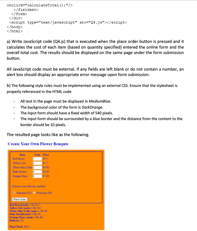 Solved Question #4 Copy and paste the following HTML code | Chegg.com