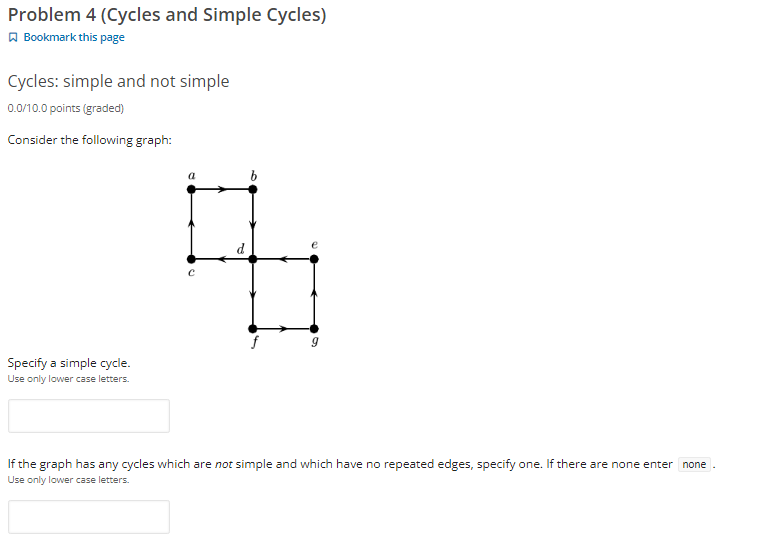 Solved Problem 4 (Cycles and Simple Cycles) Bookmark this | Chegg.com