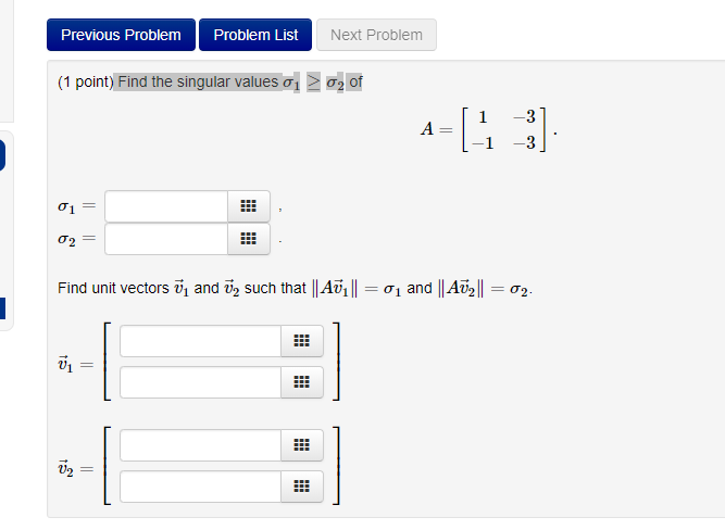Solved Previous Problem Problem List Next Problem 1-3 1 -3 | Chegg.com