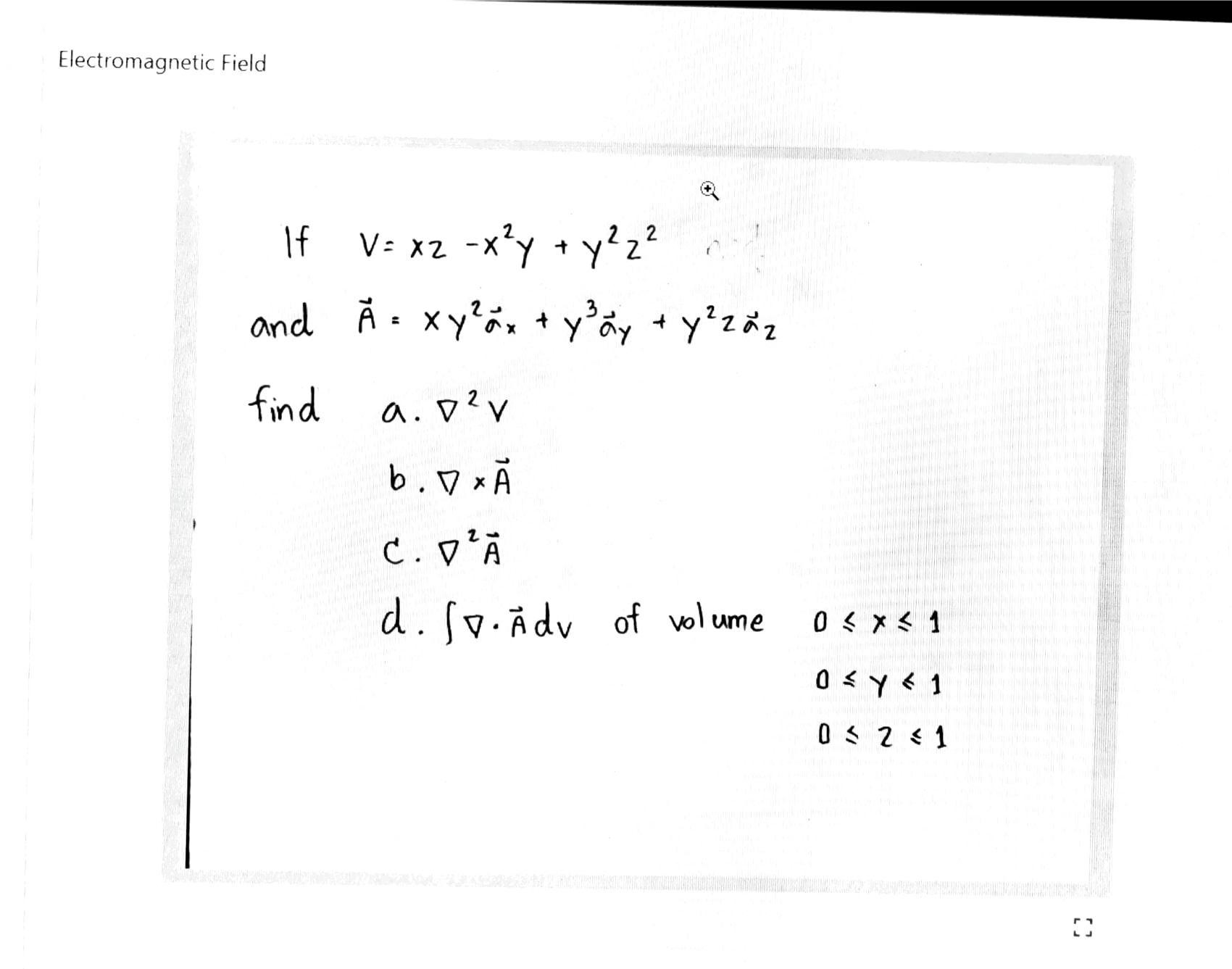 solved-electromagnetic-field-if-v-xz-x2y-y2z2-and-chegg