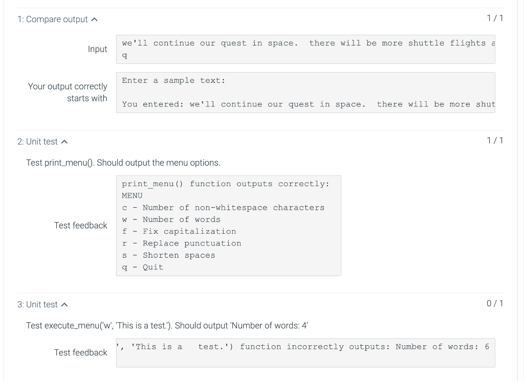 Solved PYTHON I have some minor format and output errors for | Chegg.com