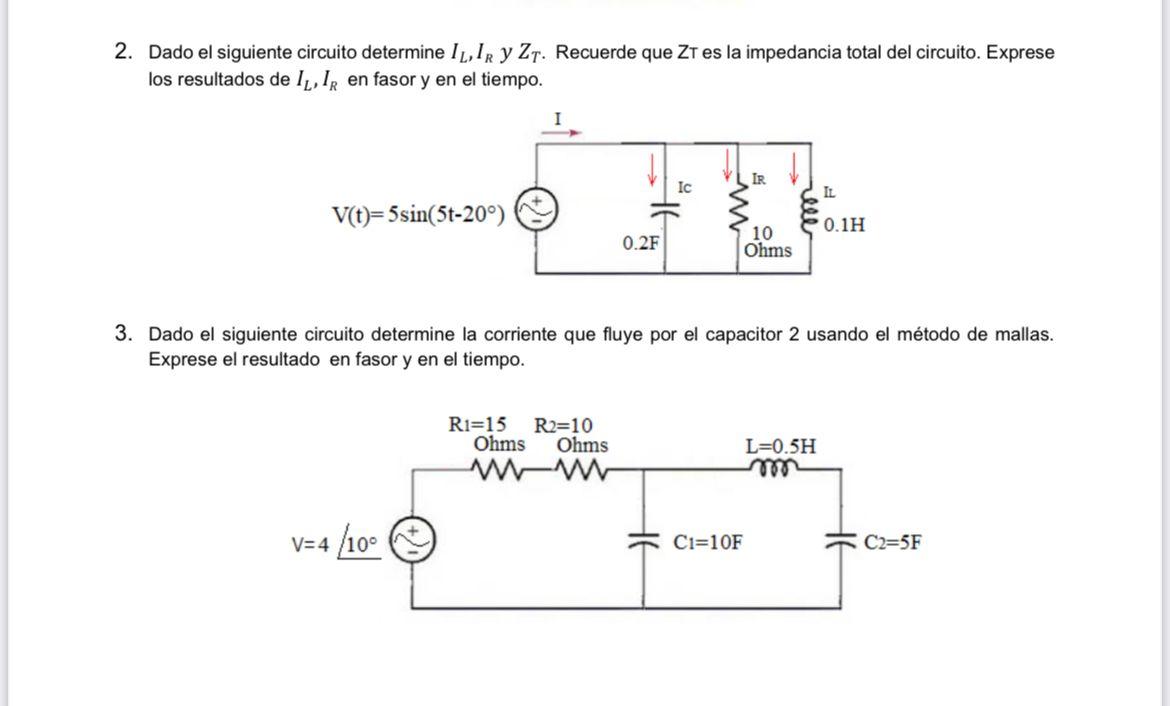 Solved 2. Dado el siguiente circuito determine lĻIr y Zt. | Chegg.com