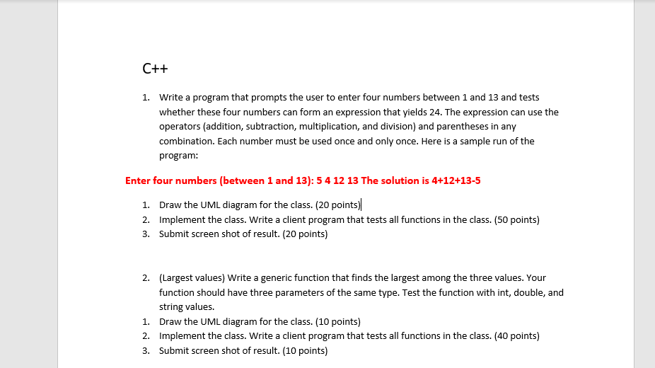 C++ 1. Write a program that prompts the user to enter | Chegg.com