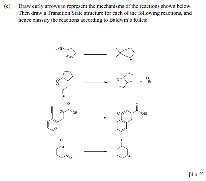 Solved (e) ﻿Draw curly arrows to represent the mechanisms of | Chegg.com