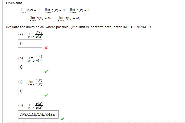 Solved Given That Lim F X 0 Lim G X 0 Lim H X Xa L Chegg Com