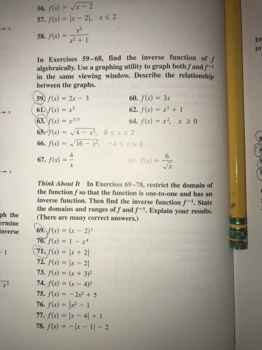 Solved Please do numbers 59,61,63,69, 71 If you | Chegg.com
