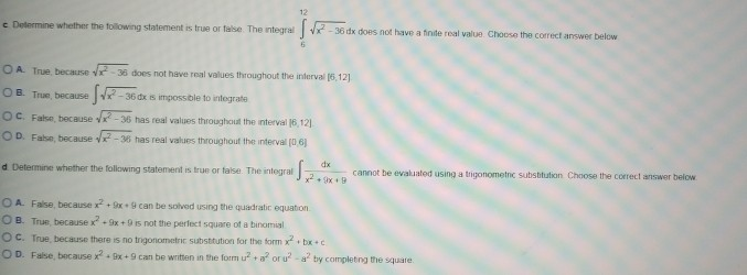 Solved Determine Whether The Following Statements Are True | Chegg.com