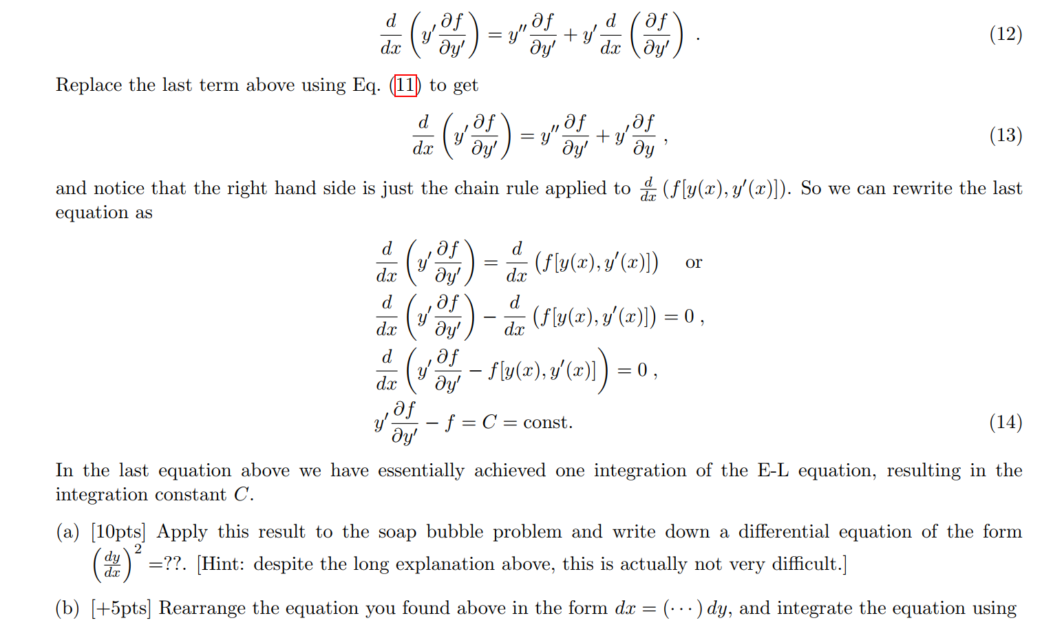 Problem 5: Soap Bubble problem and the calculus of | Chegg.com