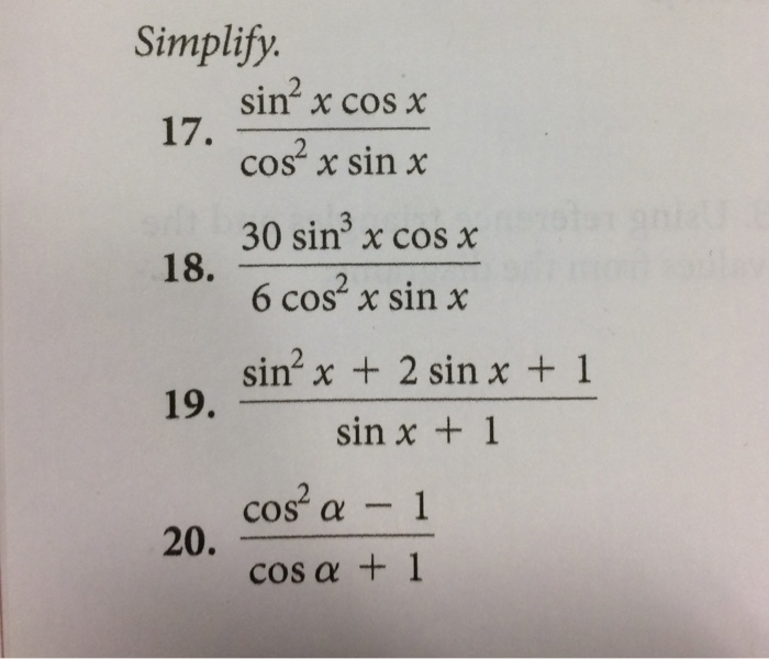 what is the value of cos x into sin x