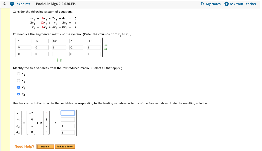 Solved Consider The Following System Of Equations Reduce It Chegg