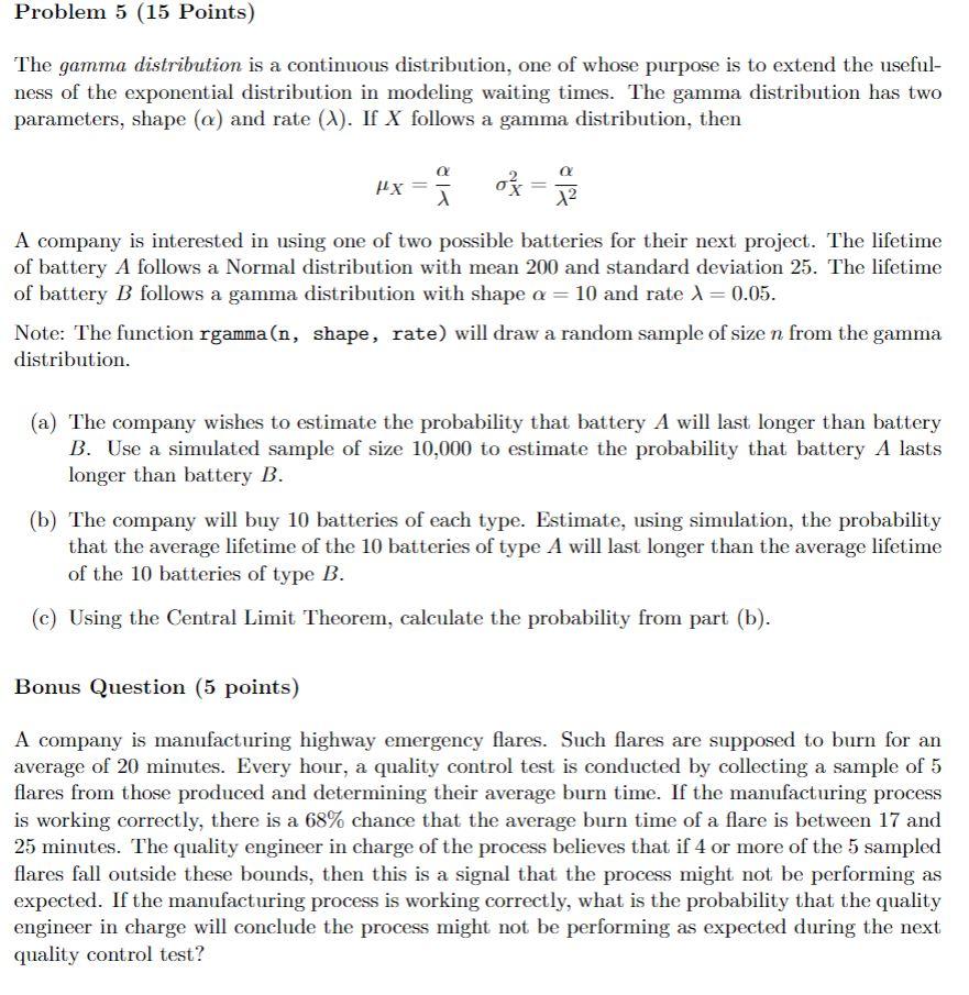 Solved The time (in hours) required to repair a machine