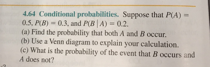 Solved 4.64 Conditional Probabilities. Suppose That P(A) | Chegg.com