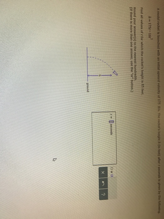 Solved A model rocket Is launched with an Initial upward