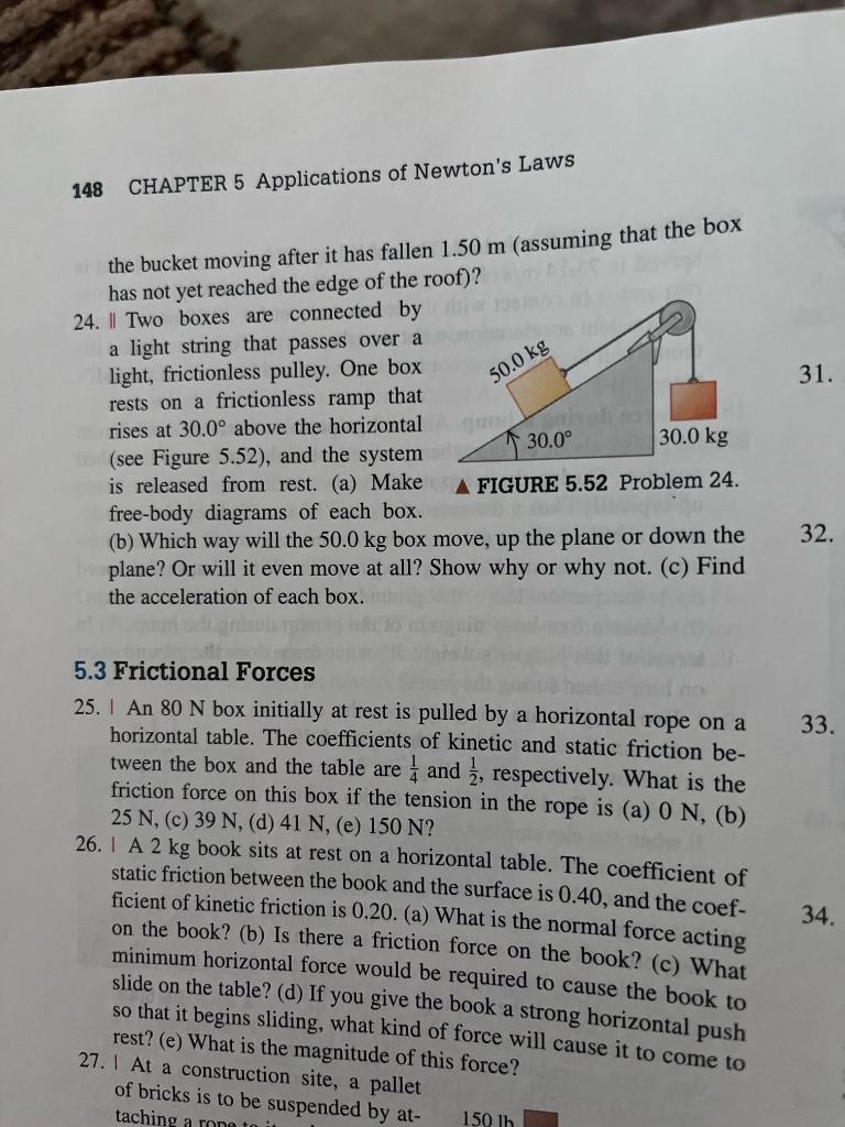 Solved the bucket moving after it has fallen 1.50 m