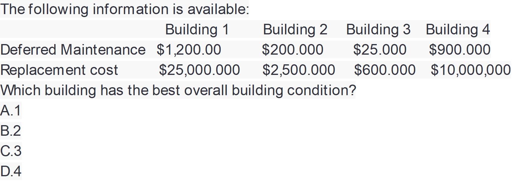 Solved The following information is available: Which | Chegg.com