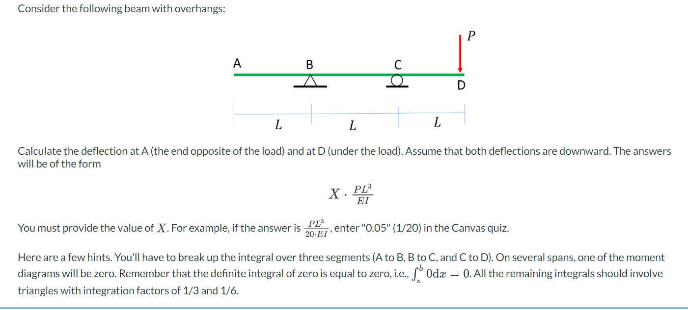 Solved Determine X for the deflection at D. Determine X for | Chegg.com