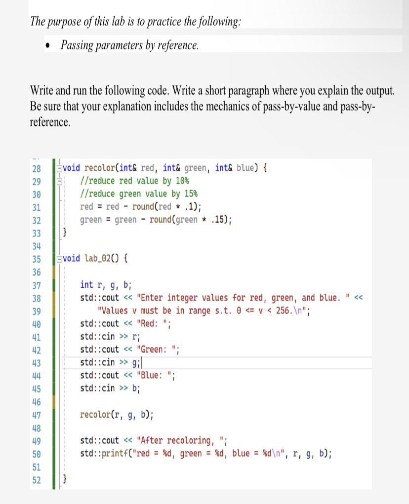 Solved Write and run the following code. Write a short | Chegg.com