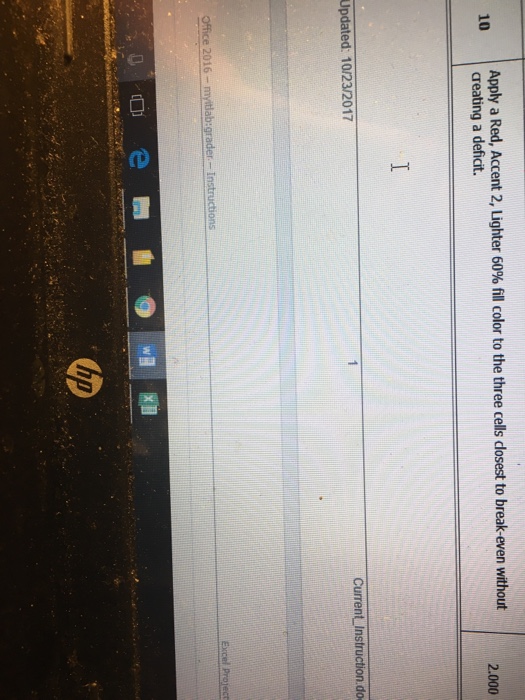 Solved Apply a Red, Accent 2, Lighter 60 fill color to the