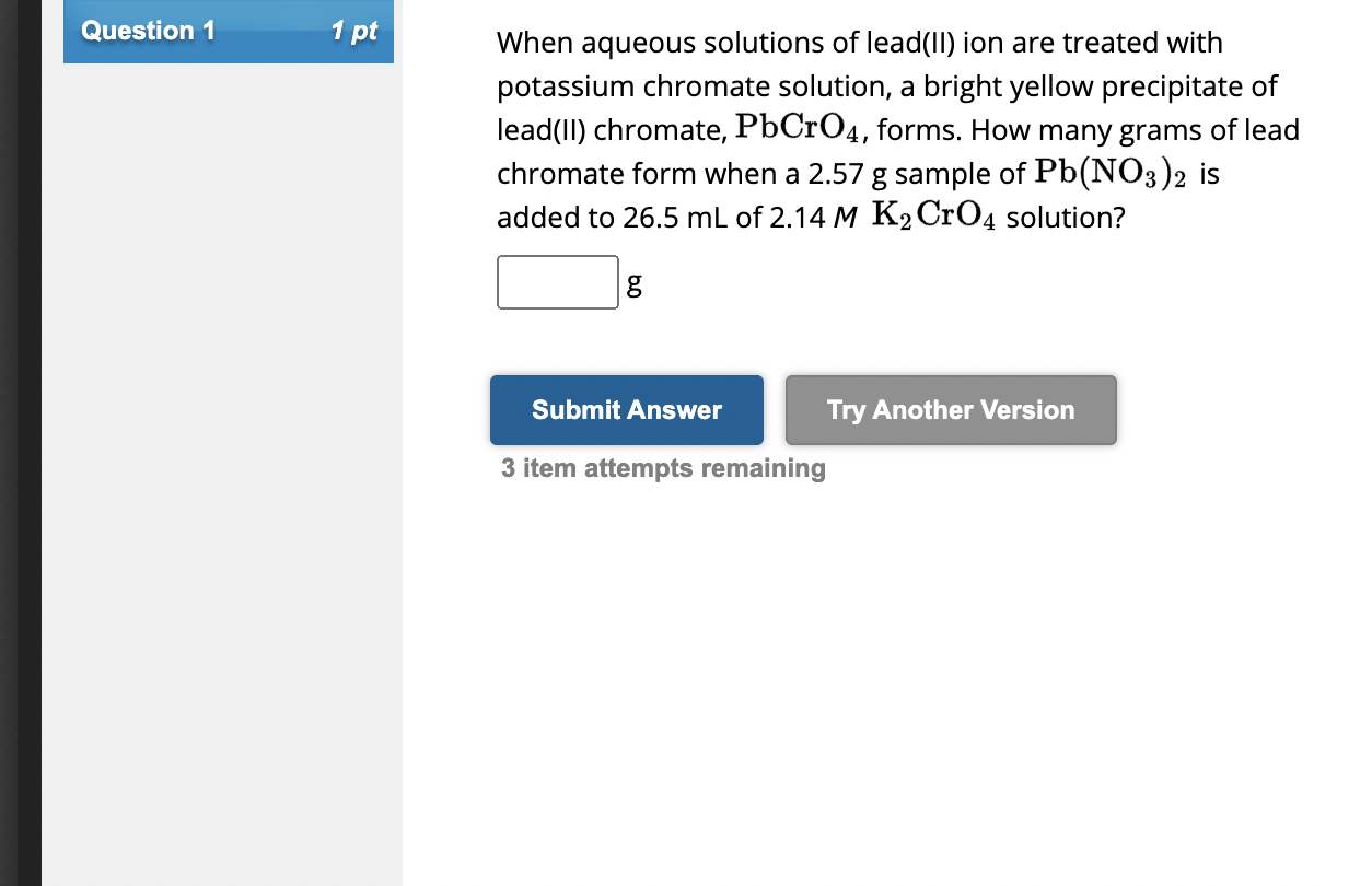 Solved When aqueous solutions of lead(II) ion are treated