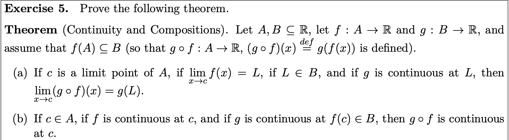 Solved : Exercise 5. Prove The Following Theorem. Theorem | Chegg.com