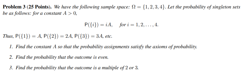 Solved Problem 3 (25 Points). We have the following sample | Chegg.com